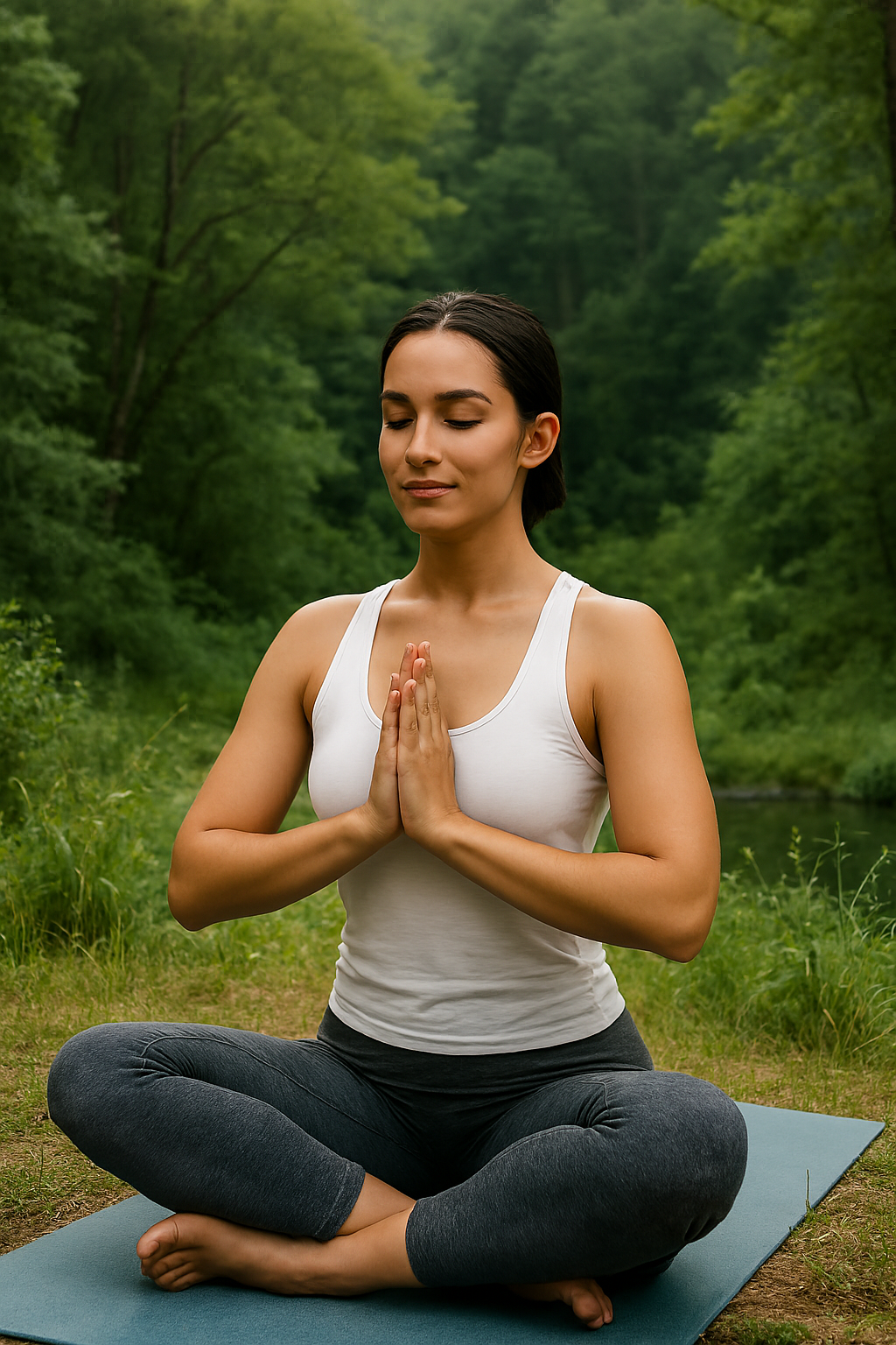 Persona haciendo yoga